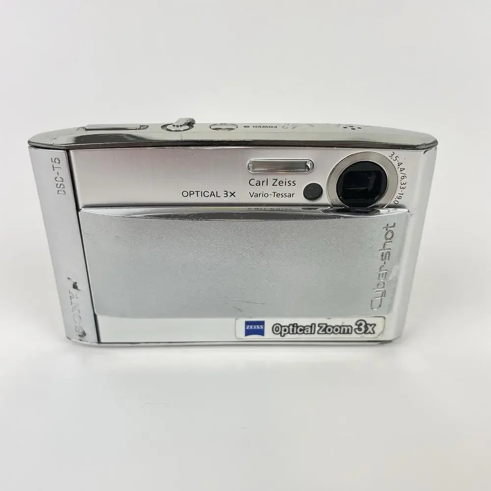 Sony Digital Camera Cybershot DSC-T5 5.1MP Silver Camera PARTS ONLY NOT WORKING
